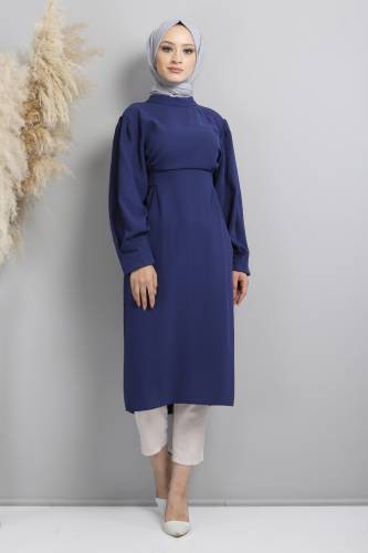 Omuzu Düğmeli Tunik TSD220626 İndigo 