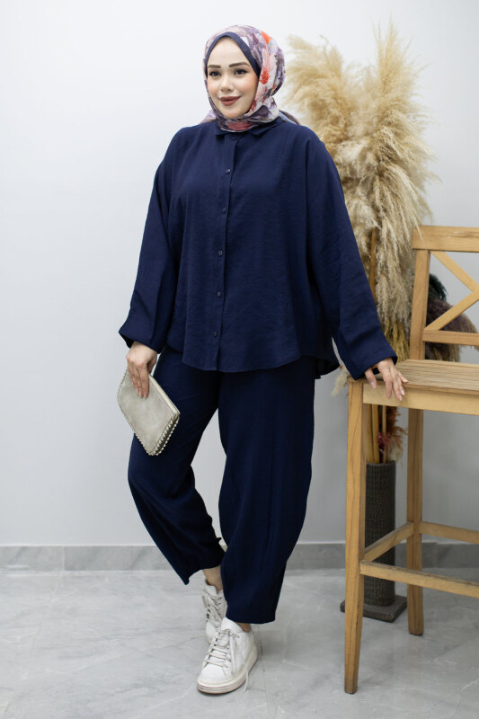 Oversize İkili Takım TSD260190 Lacivert - 1