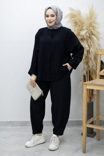 Oversize İkili Takım TSD260190 Siyah 
