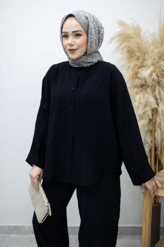Oversize İkili Takım TSD260190 Siyah - 2