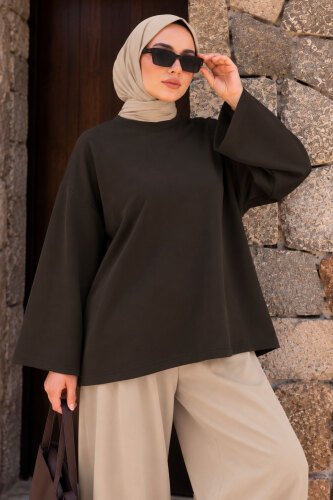Oversize Oysho Sweat TSD260331 Acı Kahve 