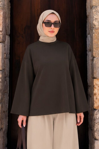 Oversize Oysho Sweat TSD260331 Acı Kahve - 5