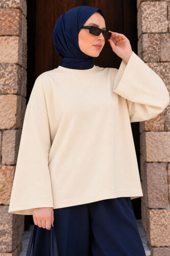 Oversize Oysho Sweat TSD260331 Bej - 3