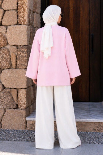 Oversize Oysho Sweat TSD260331 Pembe - 6
