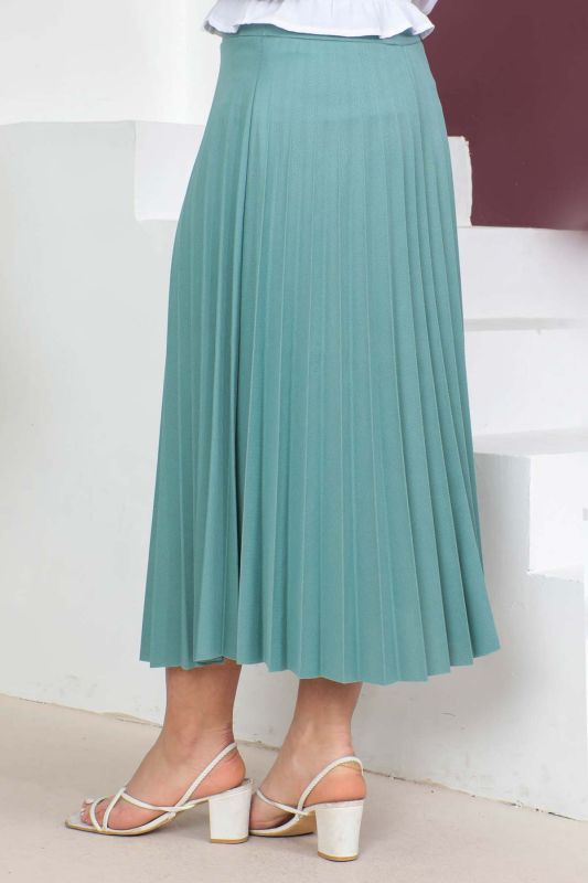 Pileli Etek TSD230429 Mint Yeşili - 5