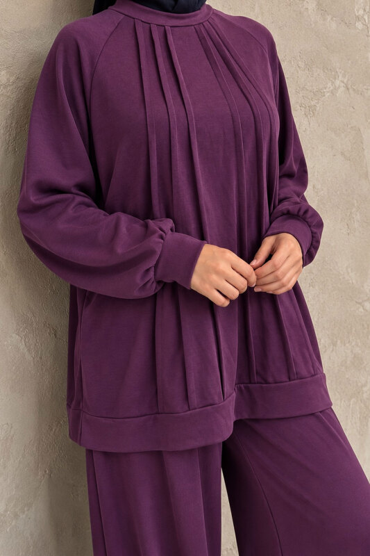 Pilise Detaylı Oysho Takım TSD260333 Mürdüm - 4