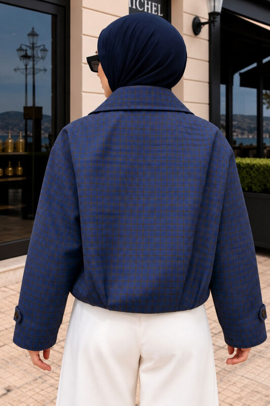 Pötikareli Bomber Ceket TSD260357 Lacivert - 6