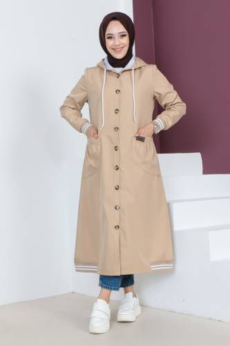 Ribanalı Trençkot TSD230638 Camel 