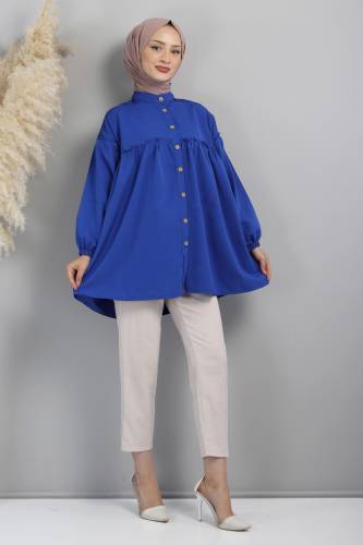Robalı Tunik TSD1338 Saks Mavisi 