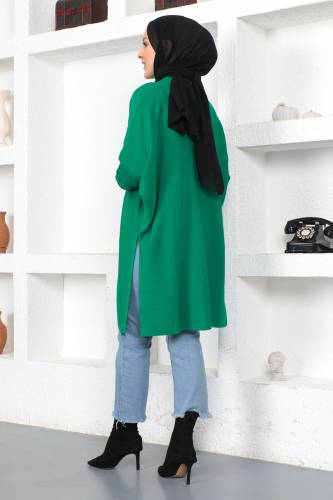 Şal Yaka Triko Hırka TSD230356 Yeşil - 5