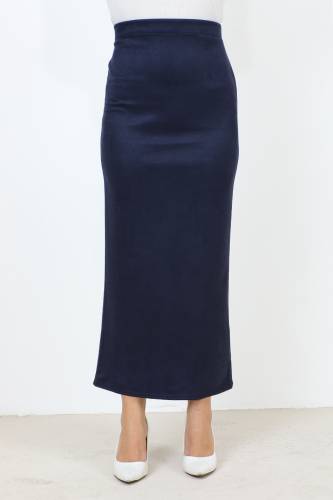Süet Kalem Etek TSD0034 Lacivert 