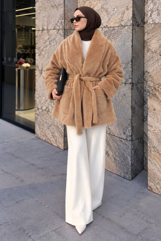 Torba Cepli Alpaka Fox Kaban TSD260340 Camel - Tesettür Dünyası