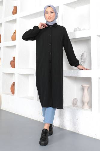 Uzun Boy Tunik TSD230359 Siyah 