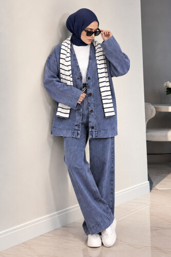 Vera Denim Takım TSD250104 Mavi - 3