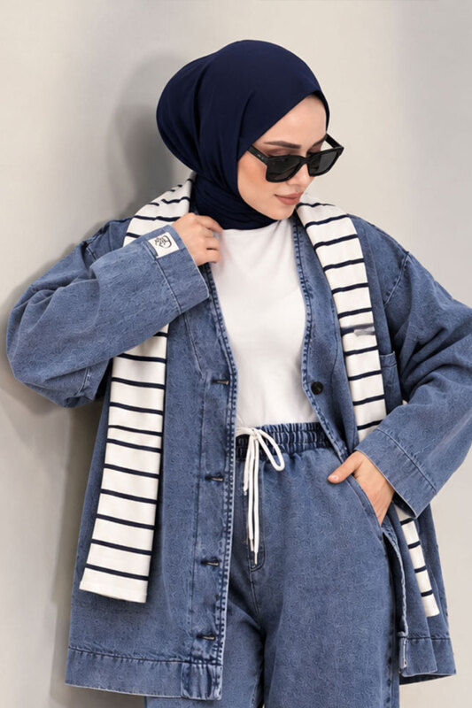 Vera Denim Takım TSD250104 Mavi - 4
