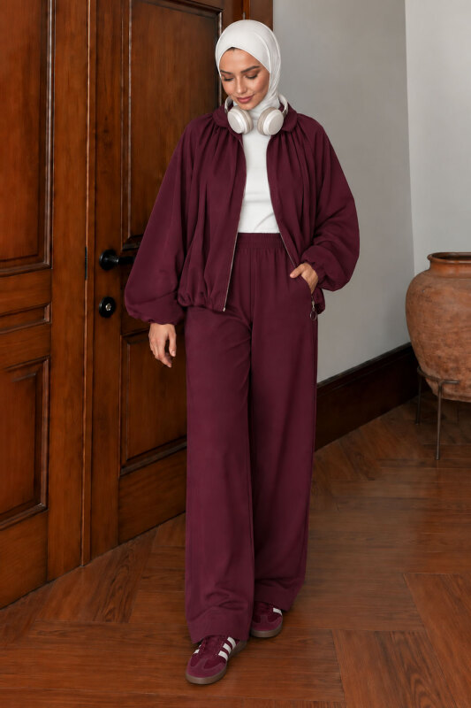 Yarasa Kol Oysho Takım TSD260309 Mürdüm - 5