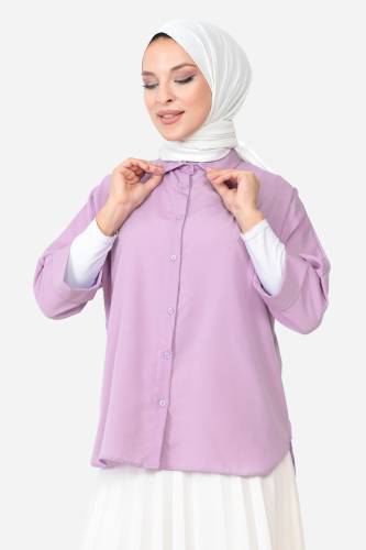 Yarasa Kol Tunik TSD230904 Lila - Tesettür Dünyası (1)